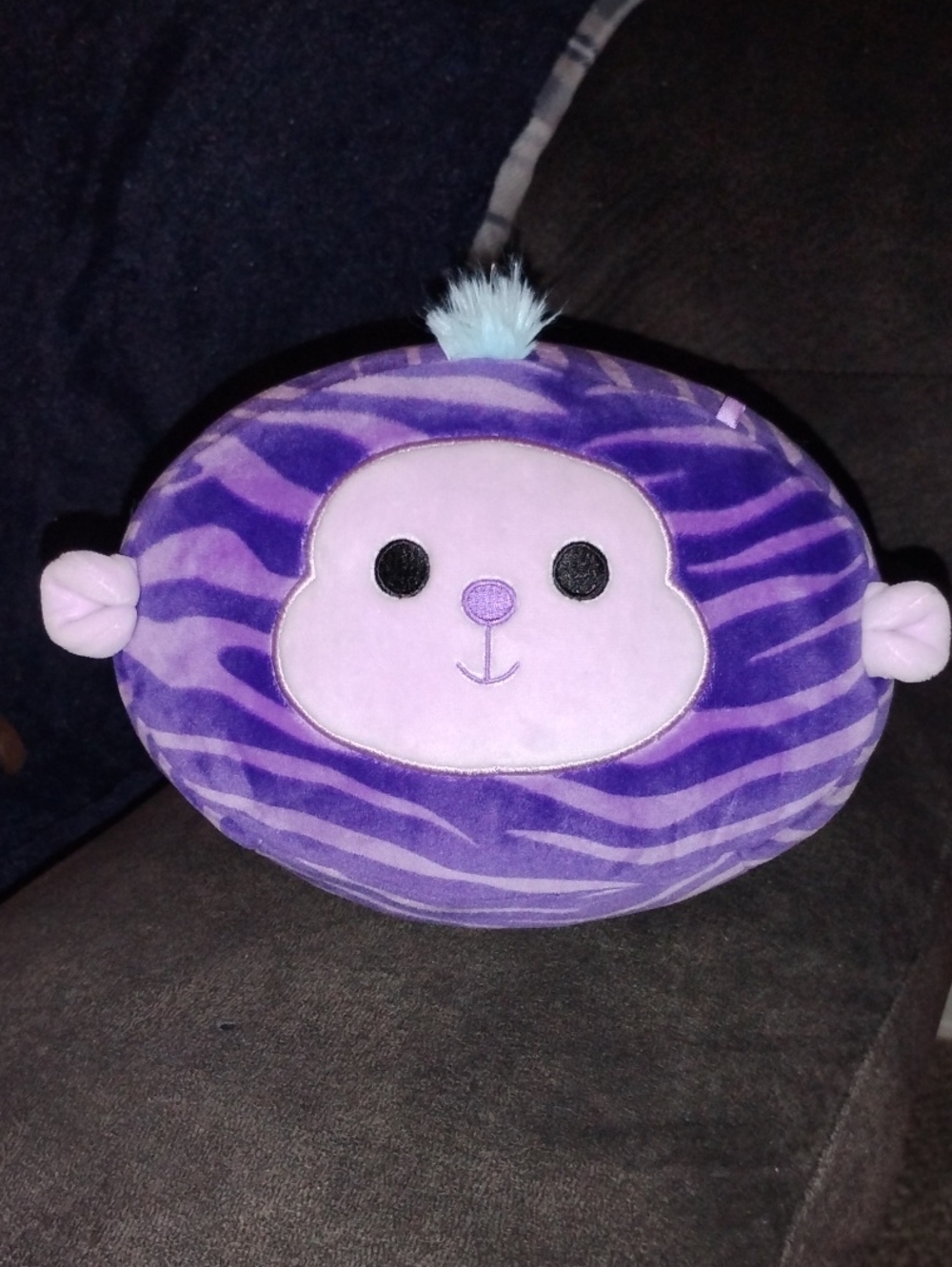 Squishmallows 8" Stackable Tazik the Purple Monkey Zebra Striped Plush
